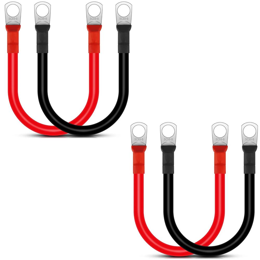 Мягкий силиконовый комплект кабелей для аккумулятора 2AWG 2LW медный соединительный провод водонепроницаемый гибкий для автомобиля/инвертора/ИБП