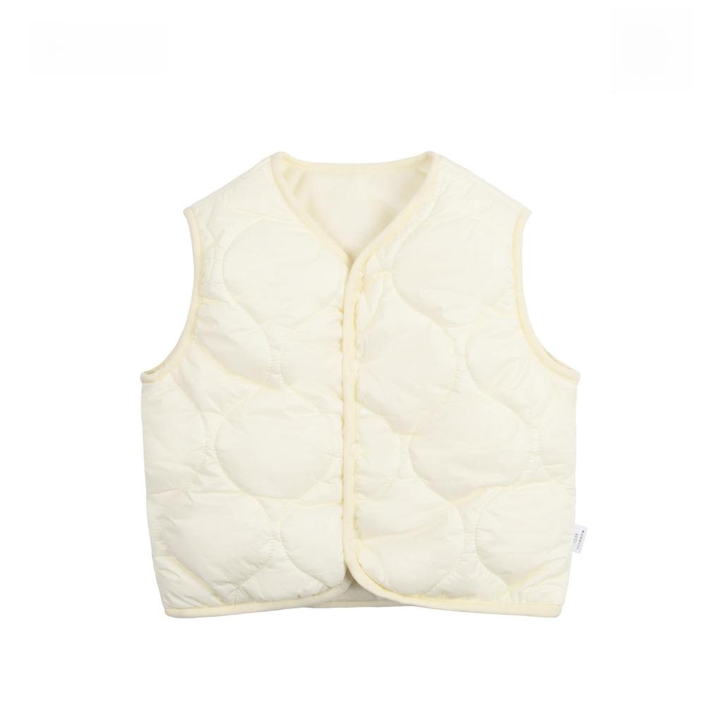 Cozy Quilted Baby Vest - Thick, Warm, Plus Velvet Outerwear for Spring & Autumn
