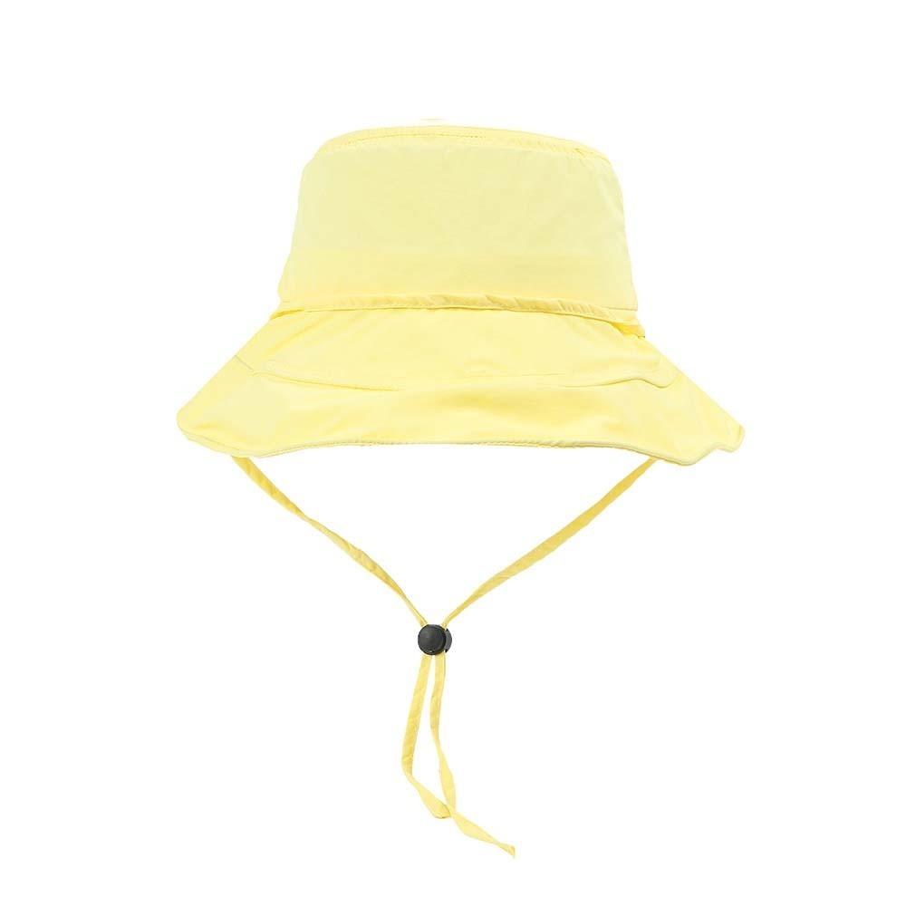 Pleasantly Cool Quick Drying Fisherman Hat Windproof Rope Foldable Basin Cap Women