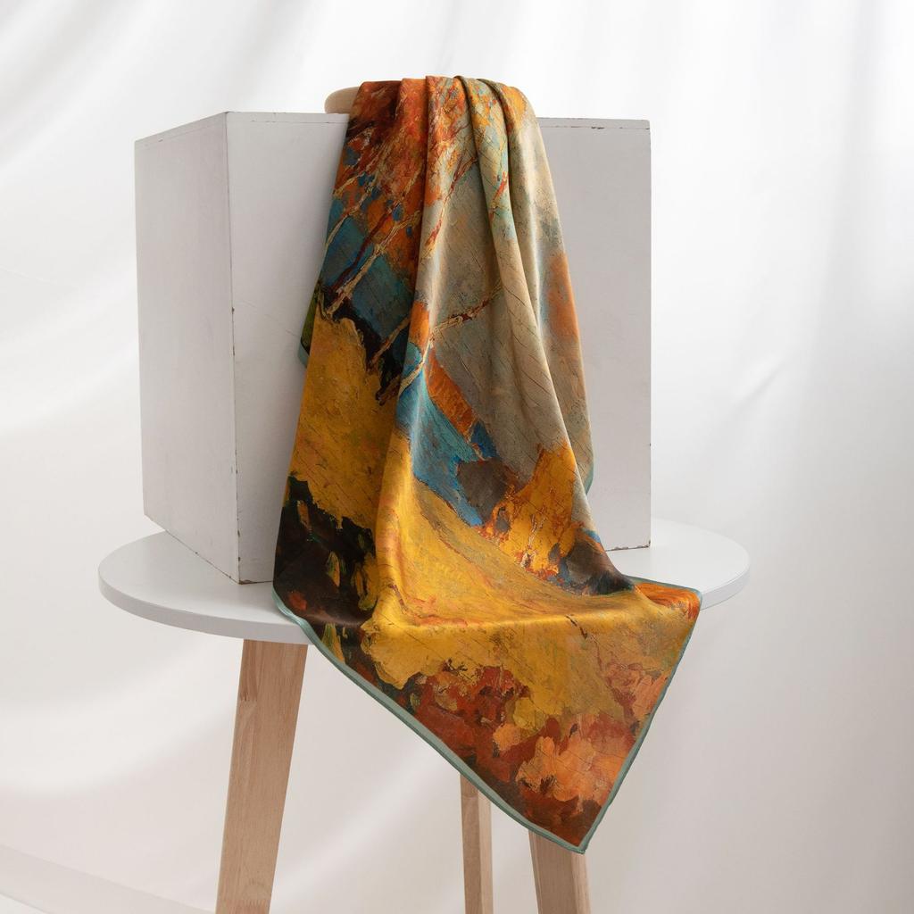 Шелковый шарф из тутового шелка для свекрови и подарок для старших Тонкий солнцезащитный женский квадратный шарф Элегантный и универсальный