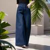 Spring Summer Thin High Waist Jeans Women Casual Loose Wide Leg Pants Slim Straight Trousers Stretchy Comfortable