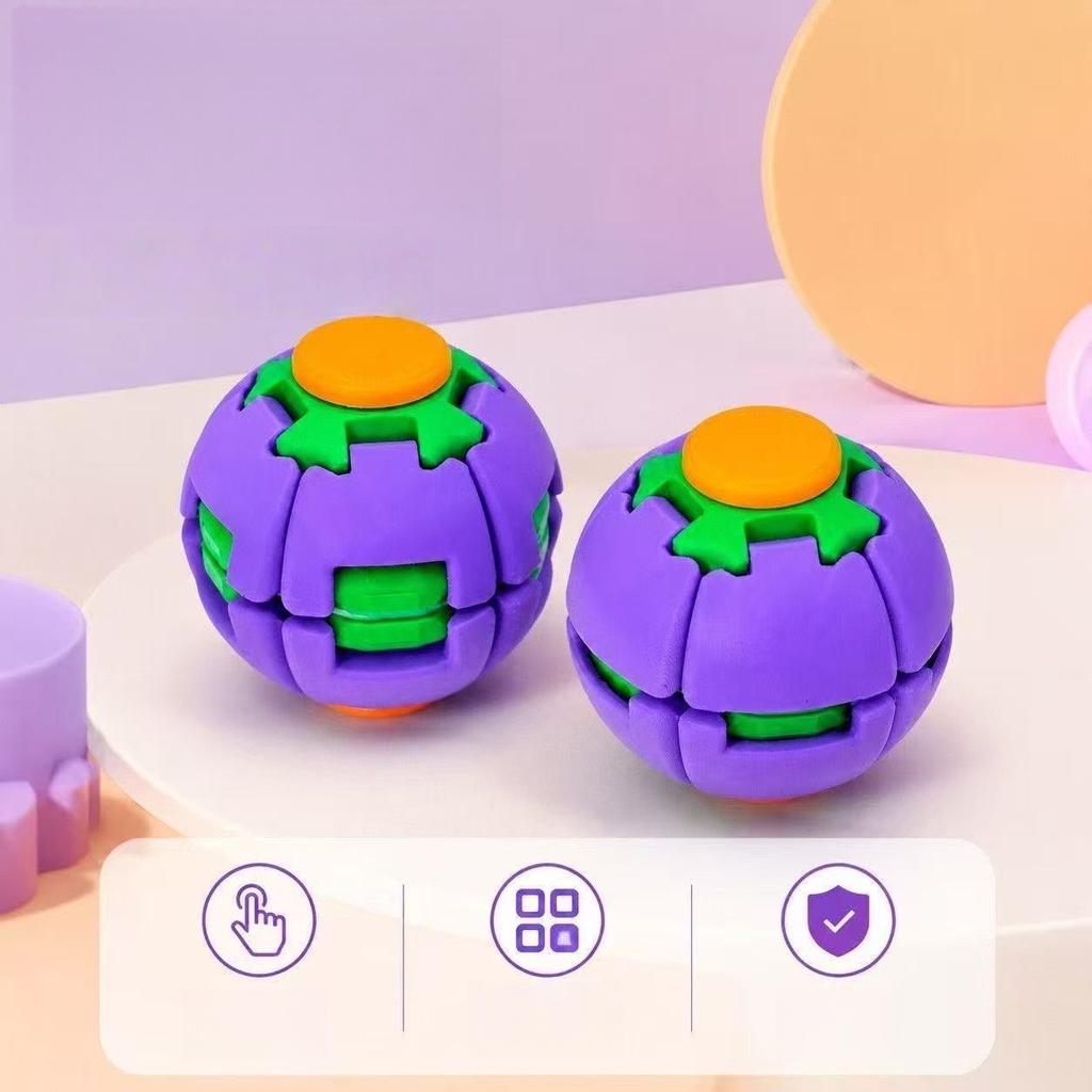 New Fingertip Rotating Ball 1D Printing Stress Relieving Ball Pressing Rotating Fingertip Gyroscope Puzzle Portable Fun Toy