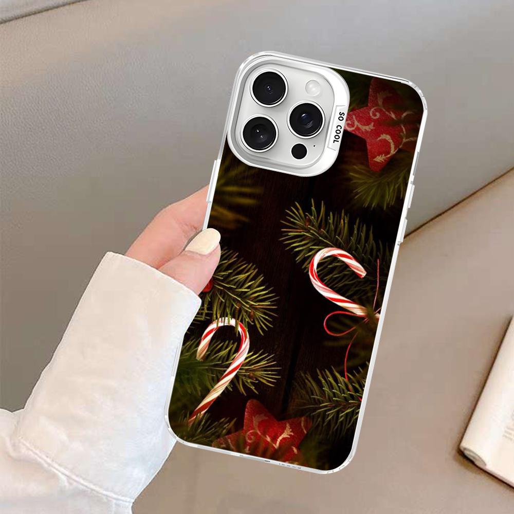 Christmas Holiday Tree New Year Phone Case For IPhone 16 15 14 13 12 11 Pro Max X XR XSMAX 8 7 Plus Matte Shockproof Back Cover