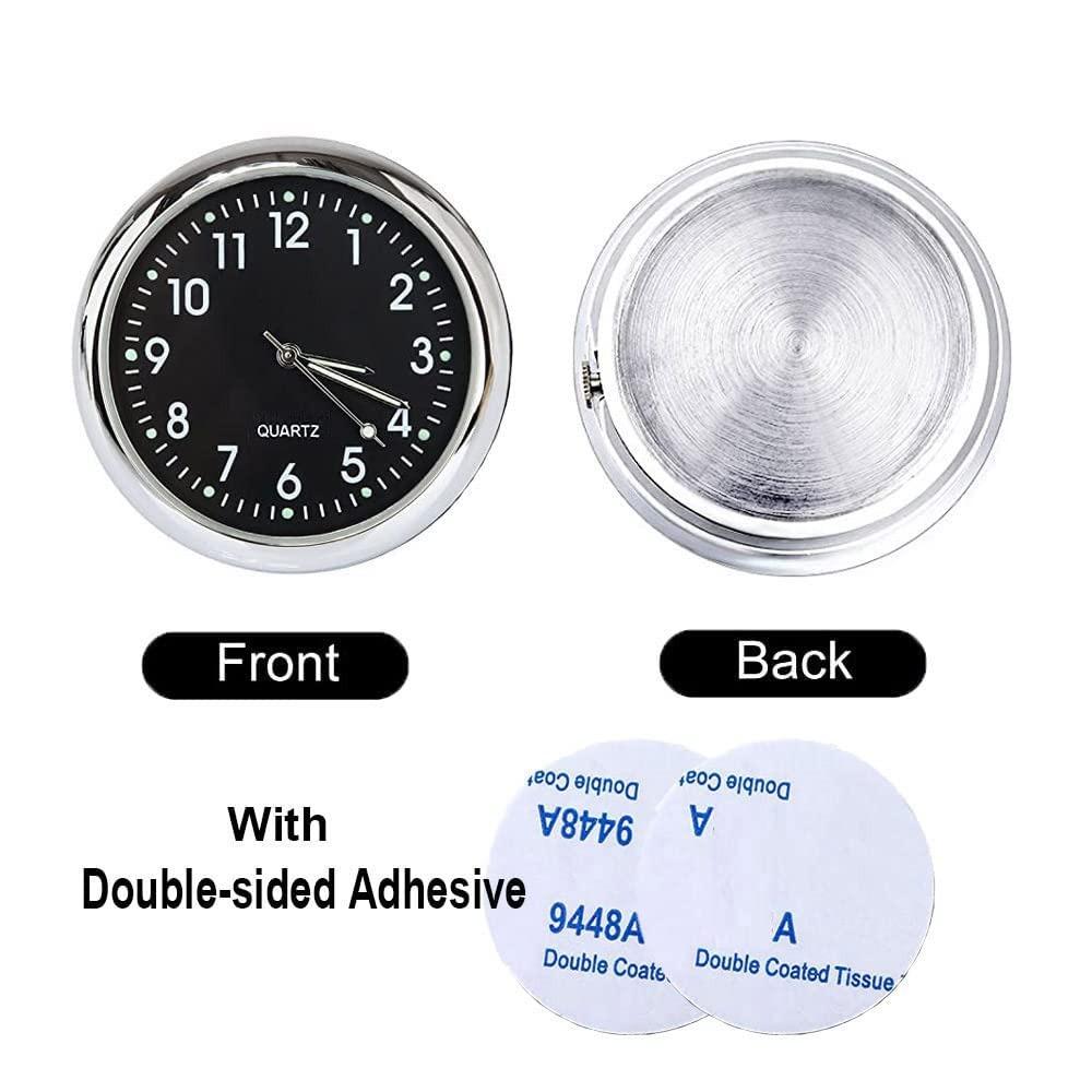 1Pc White Stick on Blue Car Vent Clocks Car Assessories Parts Dashboard Car Clock For Car