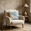 Coastal Coral Starfish Pillow Cover 2D Faux Embroidery Print Nautical Ocean Beach Cushion Case For Sofa Bed Couch Summer Home