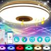 Светодиодный потолочный светильник RGB с управлением через приложение Bluetooth, современный потолочный светильник с регулировкой яркости и динамиком 2800K-6500K