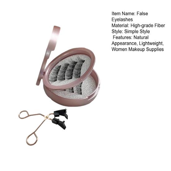 1 Set Magnetic Eyelashes with Tweezer Natural Looking Magnetic Fake Lashes with Applicator Tool Women Girls Eye Makeup Tools