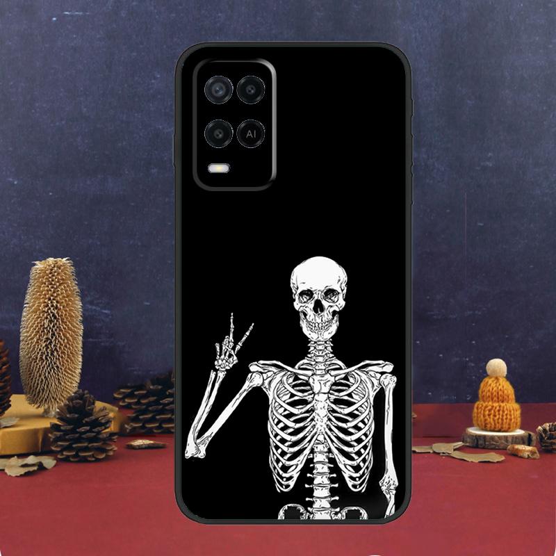 Aesthetics Skeleton Case For OPPO A54 A74 A94 A98 A78 A79 A16 A76 A96 A5 A9 A17 A77 A15 A52 A72 A53 A57S Cover
