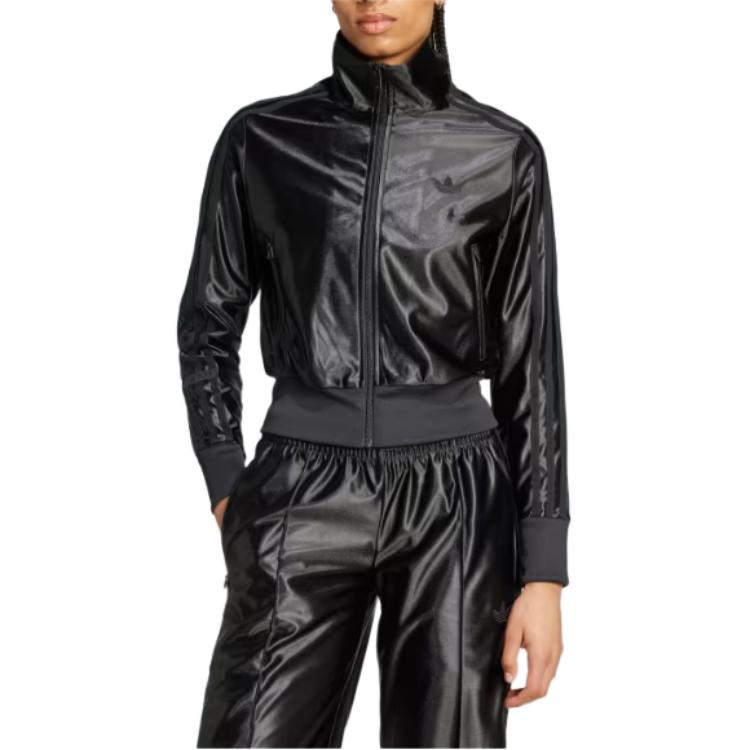 Adidas Оригинальная облегающая куртка Firebird Женская куртка Черный IW5516