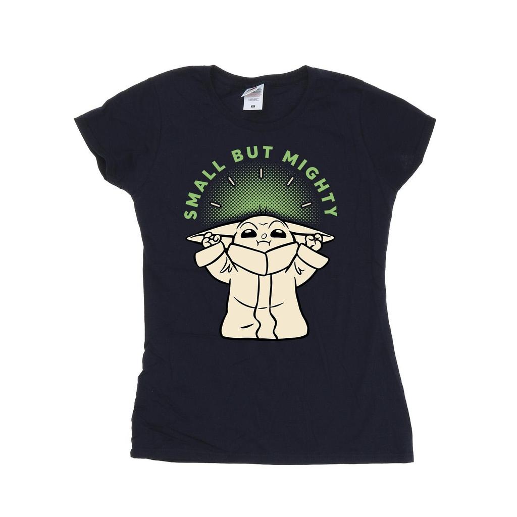 Star Wars Womens/Ladies The Mandalorian Small But Mighty Grogu Cotton T-Shirt
