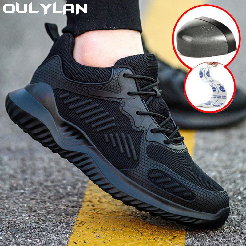Oulylan Work Sneakers For Men Safety Indestructible Shoes Steel Toe Work Safety Boot Anti-Puncture Safety Shoes Male Footwear