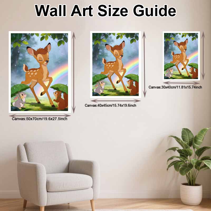 Disney Diamond Art Painting Kit 5D Bambi and Friends Diamond Painting Dot Art Kit Home Wall Decor