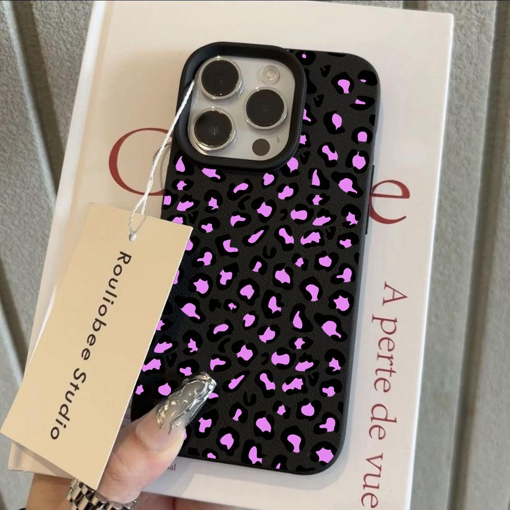 Роскошный Чехол для Телефона с Принтом Леопарда и Cool Lichee Pattern Для Redmi Note 14 13 12 11 10 9 8 Pro Plus 4G 5G Ударопрочный Чехол