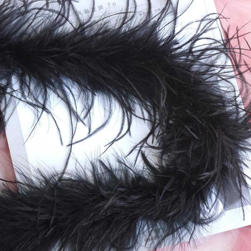 Цветные перья из страусиного меха, полоска для выступлений, танцевальная одежда, декоративный материал «сделай сам», аксессуары для одежды