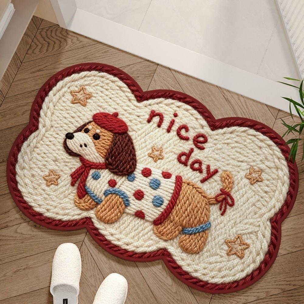 Quick Dry Bathroom Mat Weaving Texture Floor Mat Creative Absorbent Mat Laundry Room