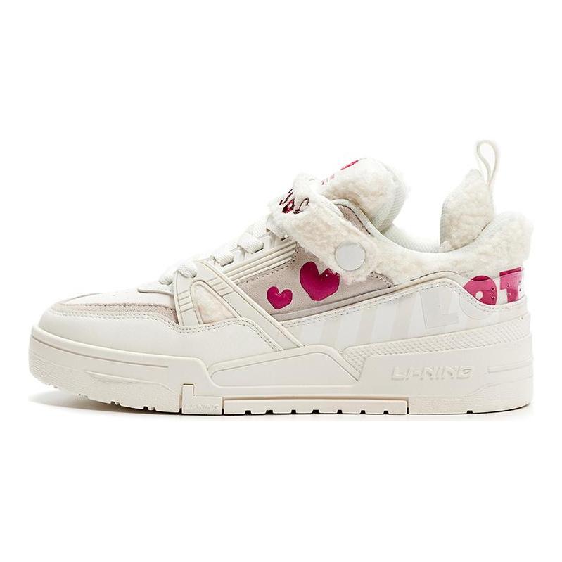 Disney x Li Ning 001 Btc Низкие кеды для скейтбординга Женские Слоновая кость AGCR482-