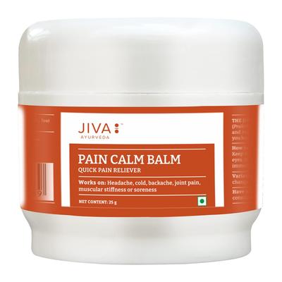 Бальзам Jiva Pain Calm 25 г, упаковка 1 шт. Натуральный бальзам для снятия мышечного напряжения, stiffness тела, поддержки гибкости суставов и ежедневного комфорта