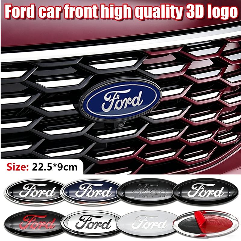 XXUI3 Car Front Emblem Trunk Badge Sticker logo For Ford Transit Ecosport ESCORT Fiesta Focus Ranger Mondeo Mustang Auto Accessories