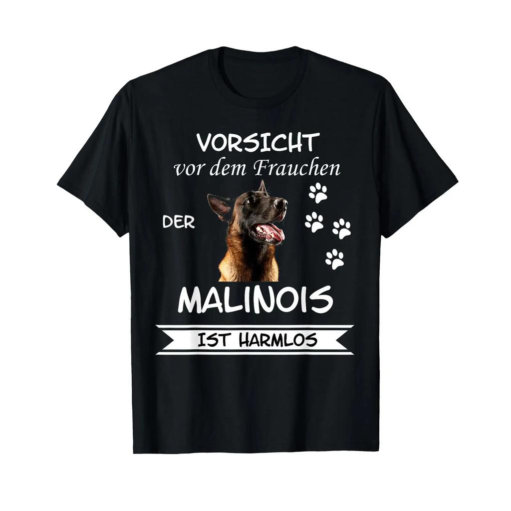 Beware Of The Owner A Malinois Dog T Shirt Vintage Graphic Versatile Soft Streetwear Stylish Comfortable Breathable