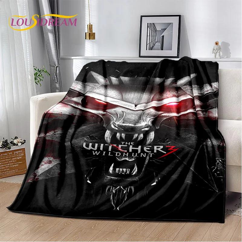 3D The W-Witcher Game Cartoon Soft Flannel Blanket for Beds Bedroom Sofa Picnic,Throw Blanket for Cover Outdoor Leisure Nap Gift