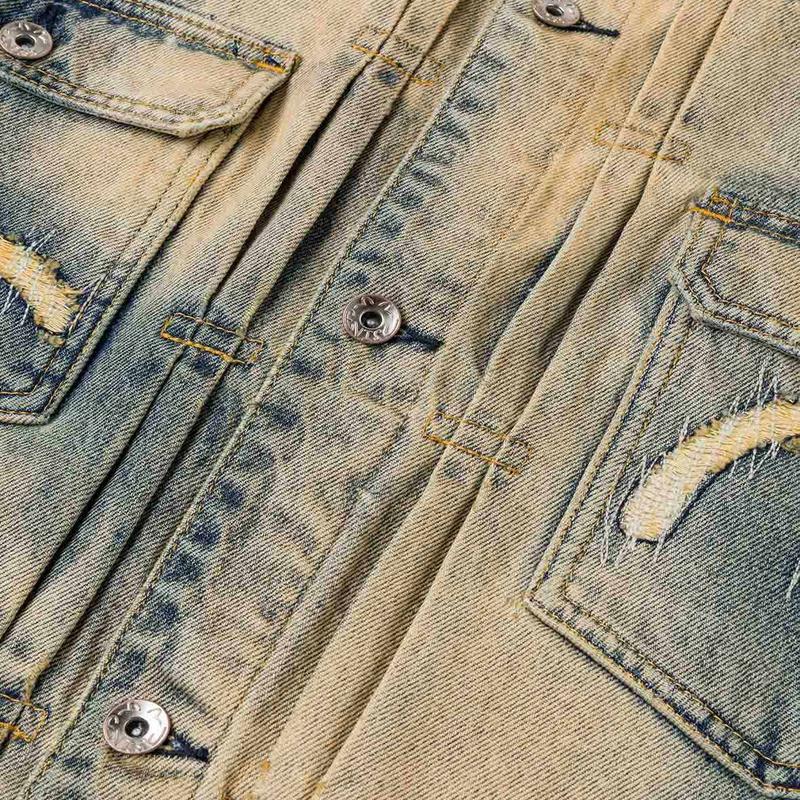Evisu 2026 Spring Seagull Pattern Denim Jacket Men Jacket 2ESHTM6DJ1003RXDN