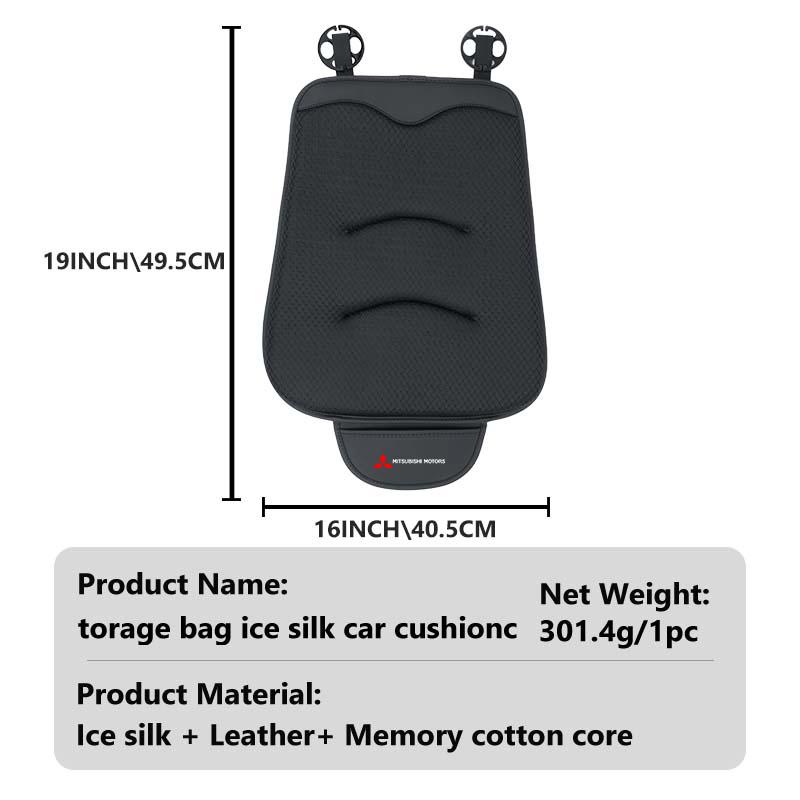 cxytvd1 For Mitsubishi Car Seat Breathable Ice Silk Pad Non-slip Cushion Storage Bag Mat Accessories Outlander Pajero Sport Lancer EX