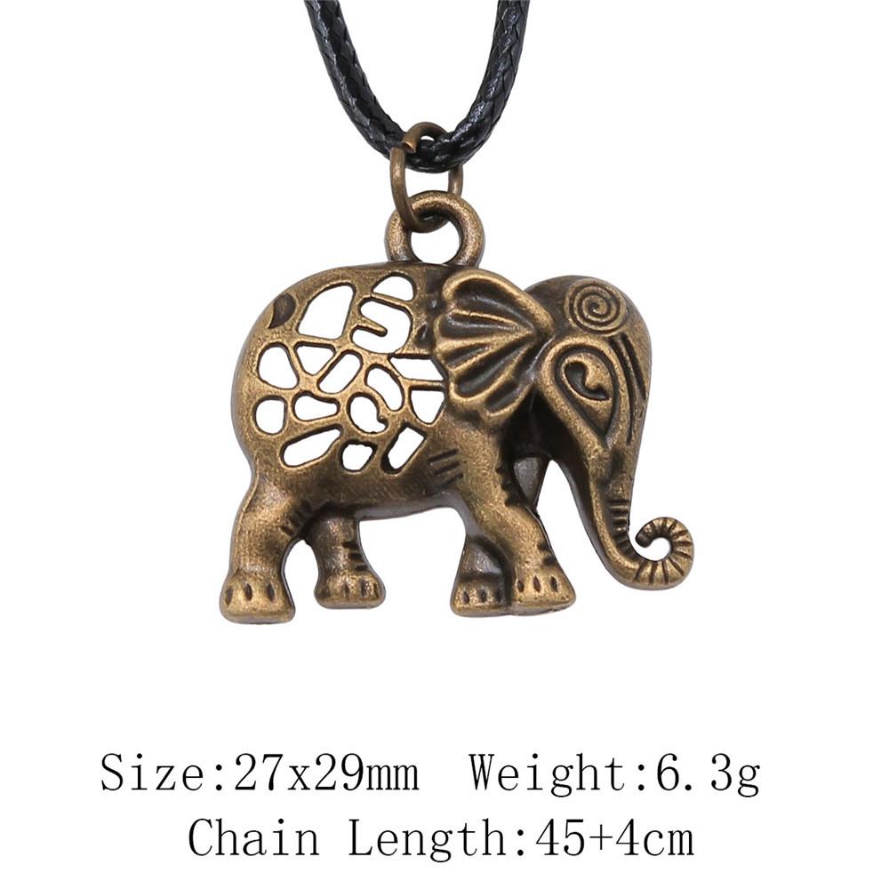 Новинки Чокеры Ожерелья Для Женщин Ожерелье С Слоном И Лошадью Кожаная Цепочка 45см Сувенирные Подвески На Шею