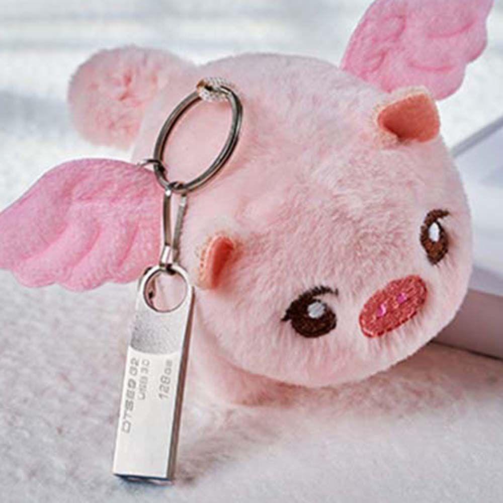 Backpack Accessory Key Pendant Angel Big Toy Cartoon Plush Doll Flying Pig Toy Plush Key chain