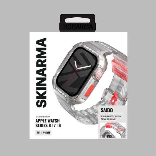 Etui do Apple Watch 45mm Skinarma Saido Przezroczyste