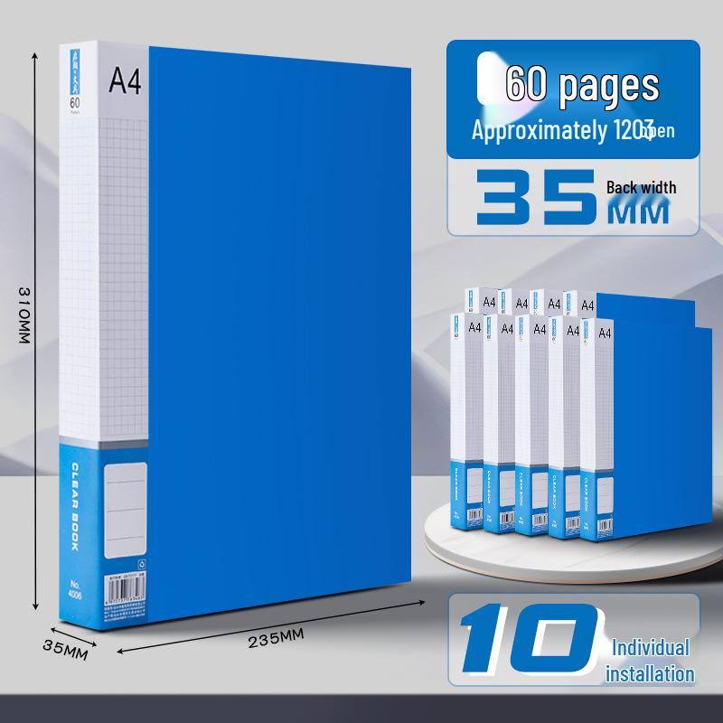 A4 Transparent Multi-layer Document Binder for Office and Study Supplies