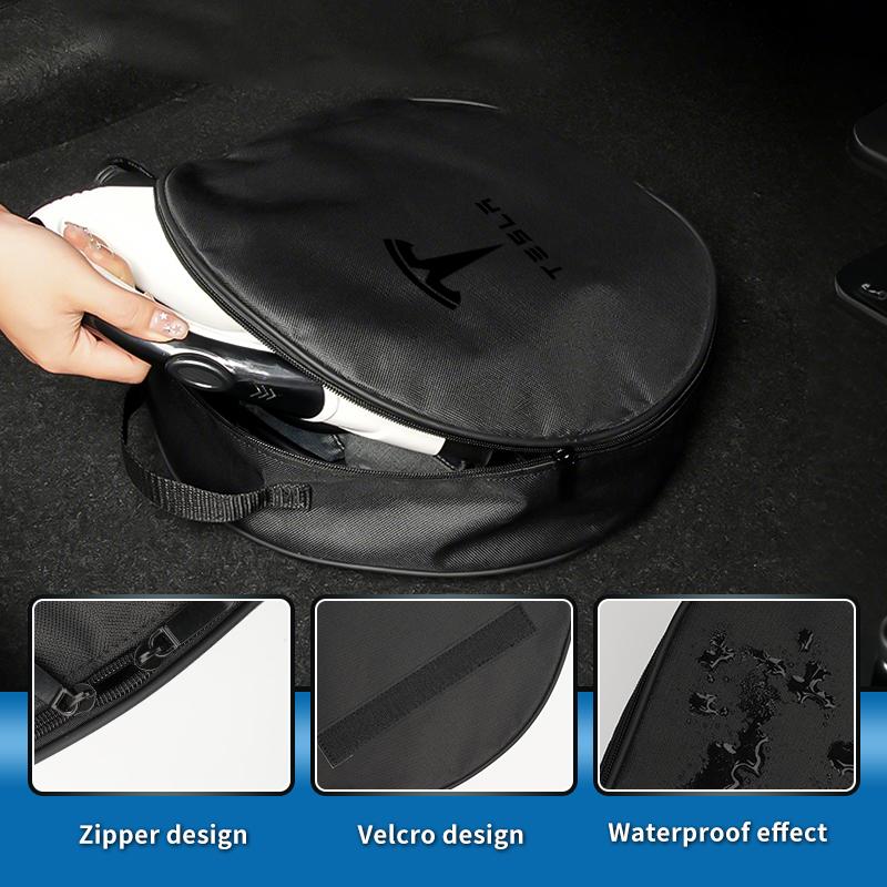 PAJL2 EV Car Valve Charging Cable Storage Box Electric Vehicle Charger Cables Carry Bag For Tesla Model 3 Y S X 2021 Roadster