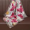 Luxury Printing 90*90cm Women Silk Scarf Satin Twill Square Big Shawl Elegant Headscarf Smooth Soft Neck Tie Bandana Scarves