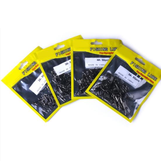 50 шт. быстродействующий поворотный шарнир с защелкивающимся подшипником, рыболовные снасти с соединителем и застежкой