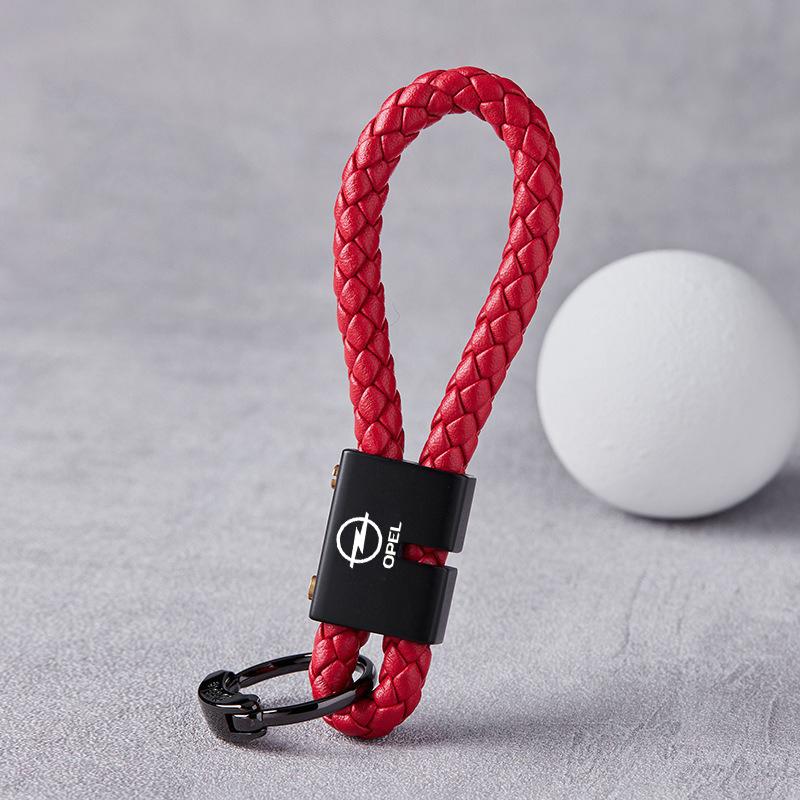 Weaving Car Keychain For Opel Astra Adam Vectra H G J Corsa D C Zafira A DX Junior Vintage Leather Key Ring Accessories