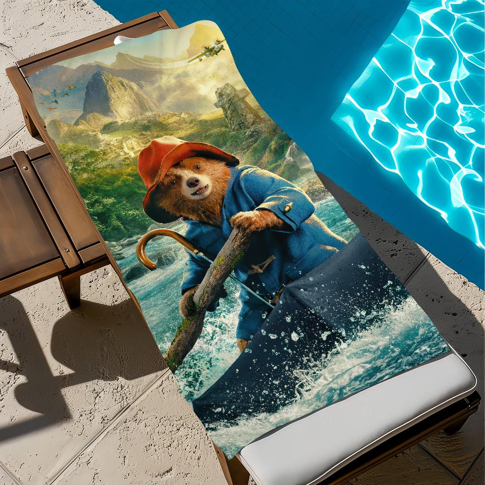 bear Towel Gym Shower Camping P-Paddingtons-S Quick Dry Sports Large Beach Towels Soft Film Classic Cute Pool Gift For Travel