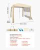 Beach Cabana, 2.4 x 2.4 m Beach Canopy with Side Wall, UPF 50+ Protection Easy Setup Cabana Tent with Sand Pockets, Adjustable Height Portable Shade