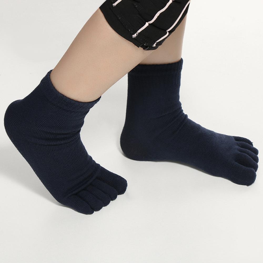 Soft Unisex Women Men Cotton Sports Five Finger Toe Socks