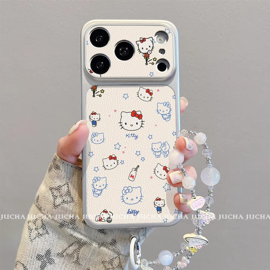 Применимо к чехлу для мобильного телефона iphone11 персонализированный мультяшный 11pro всесторонний защита объектива защита от падения ремешок-браслет i star Hello Kitty
