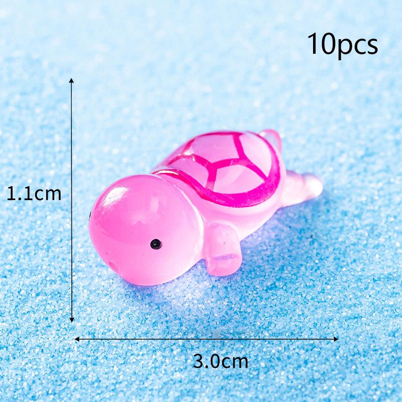 10 шт. Мини-черепахи, светящиеся фигурки-украшения, крошечные черепахи, микро-сказочный сад, ландшафт, аквариум, аксессуары для ландшафтного дизайна