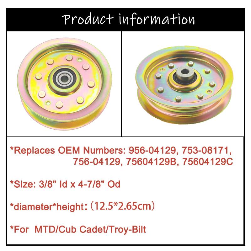 Lawn Mower Pulley PolarLander Color Zinc Pulley Single Slot LPDL-MCTX1R18 Accessories Tools MTD Cub Cadet Troy-Bilt
