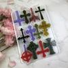 Keychain Resin Silicone Molds, DIY Craft Pendant Keyring Backpack Decor, Rectangle Shape Silicone Molds for Resin Casting, with Multiple Cross Designs