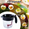 Чашка-сепаратор жира с выпуском снизу 4 чашки Сито для подливы и масляный фильтр для приготовления пищи Термостойкий кухонный гаджет