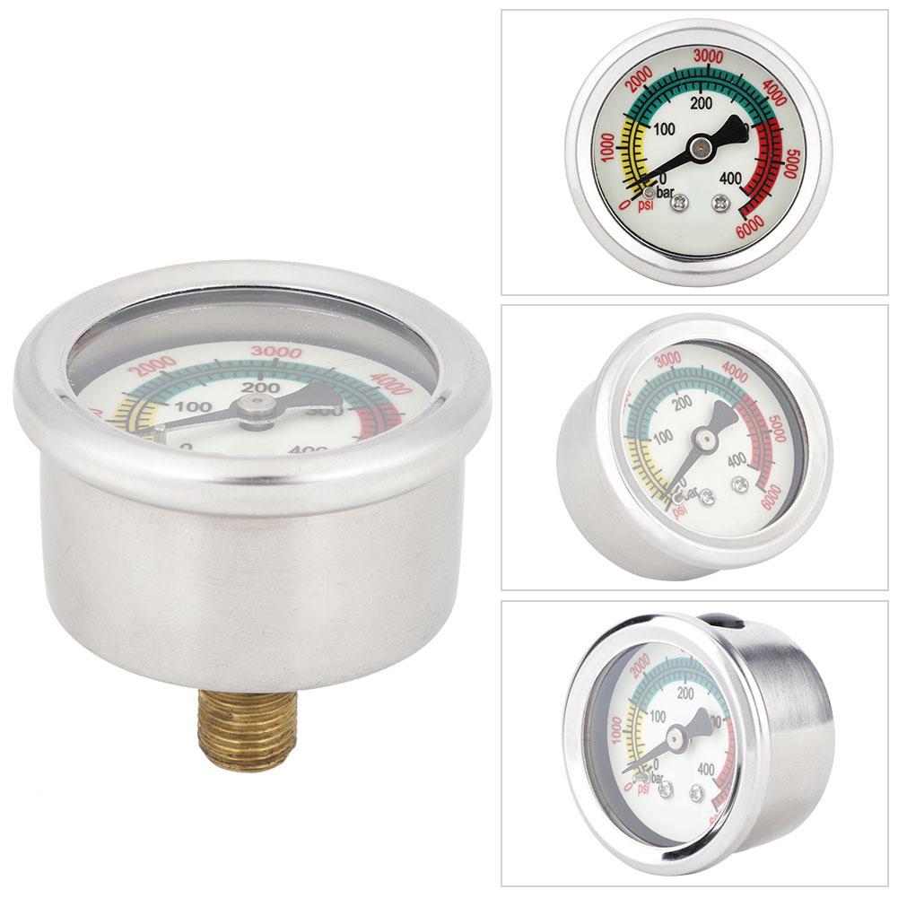 Base Entry Pressure Gauge Manometer 0-40mpa 6000psi with Metal Case for Outdoor Use Easy to Install and Read