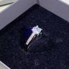Европейская и американская мода классическое кольцо с 4 когтями и белым цирконием ювелирные изделия женские свадебные украшения для рук