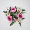 Artificial Flowers Candle Ring Simulated Mini Wreath Candlestick Wreath  Wedding Party Decoration