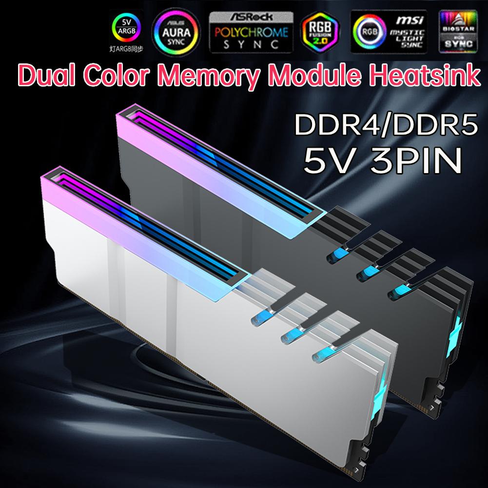 Радиатор для модуля памяти DDR4 DDR5, 5 В, 3 контакта, ARGB, AURA Sync, алюминиевый сплав, термостойкий, для компьютера.