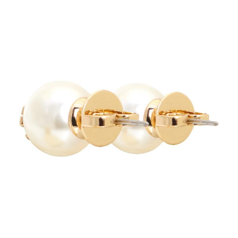 TORY BURCH logo design brass earrings women's gold 11165514 110-gold