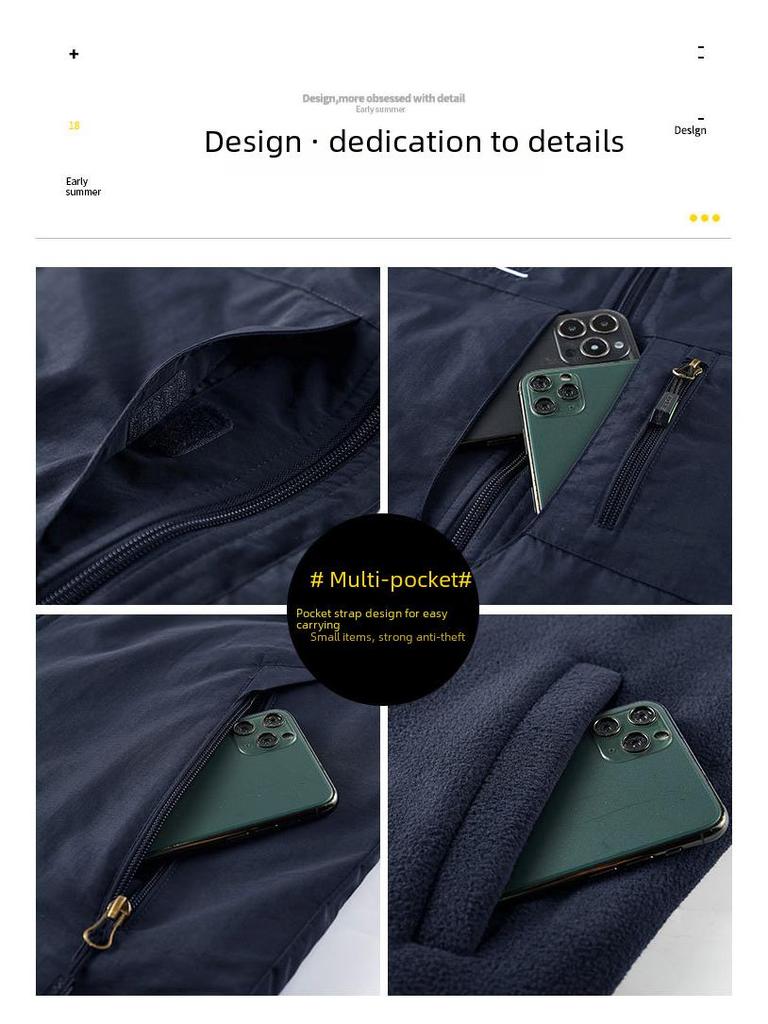 Мужской двухсторонний флисовый жилет для активного отдыха - утолщенный флисовый жилет на осень/зиму