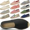 Fashion Autumn Men Canvas Shoes Breathable Men's Casual Shoes Slip-On Hemp Shoes Graffiti Espadrilles Women Footwear Flats