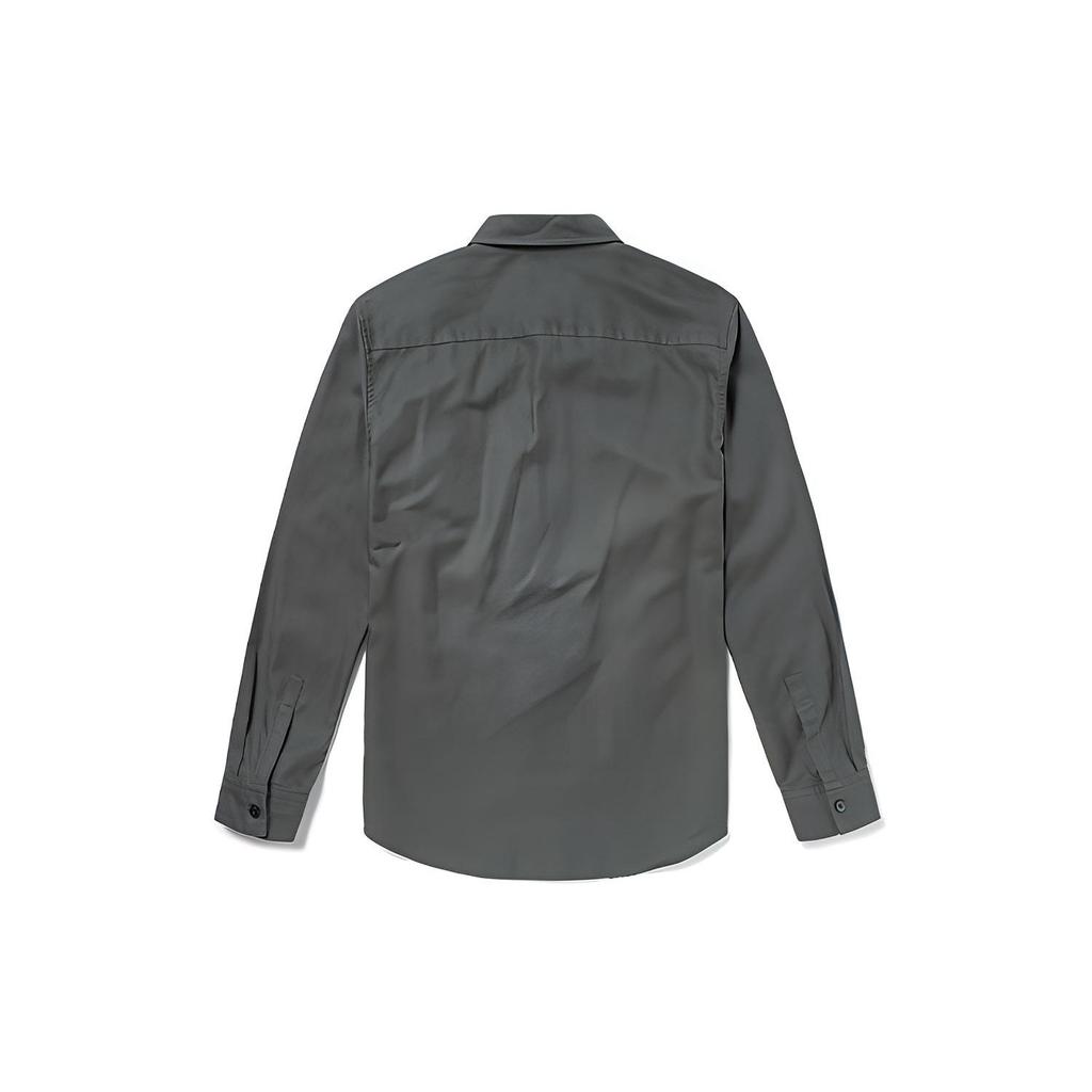 Timberland Outdoor Casual Solid Color Breathable Long Sleeve Shirt Men Shirts Gray A42U2-033